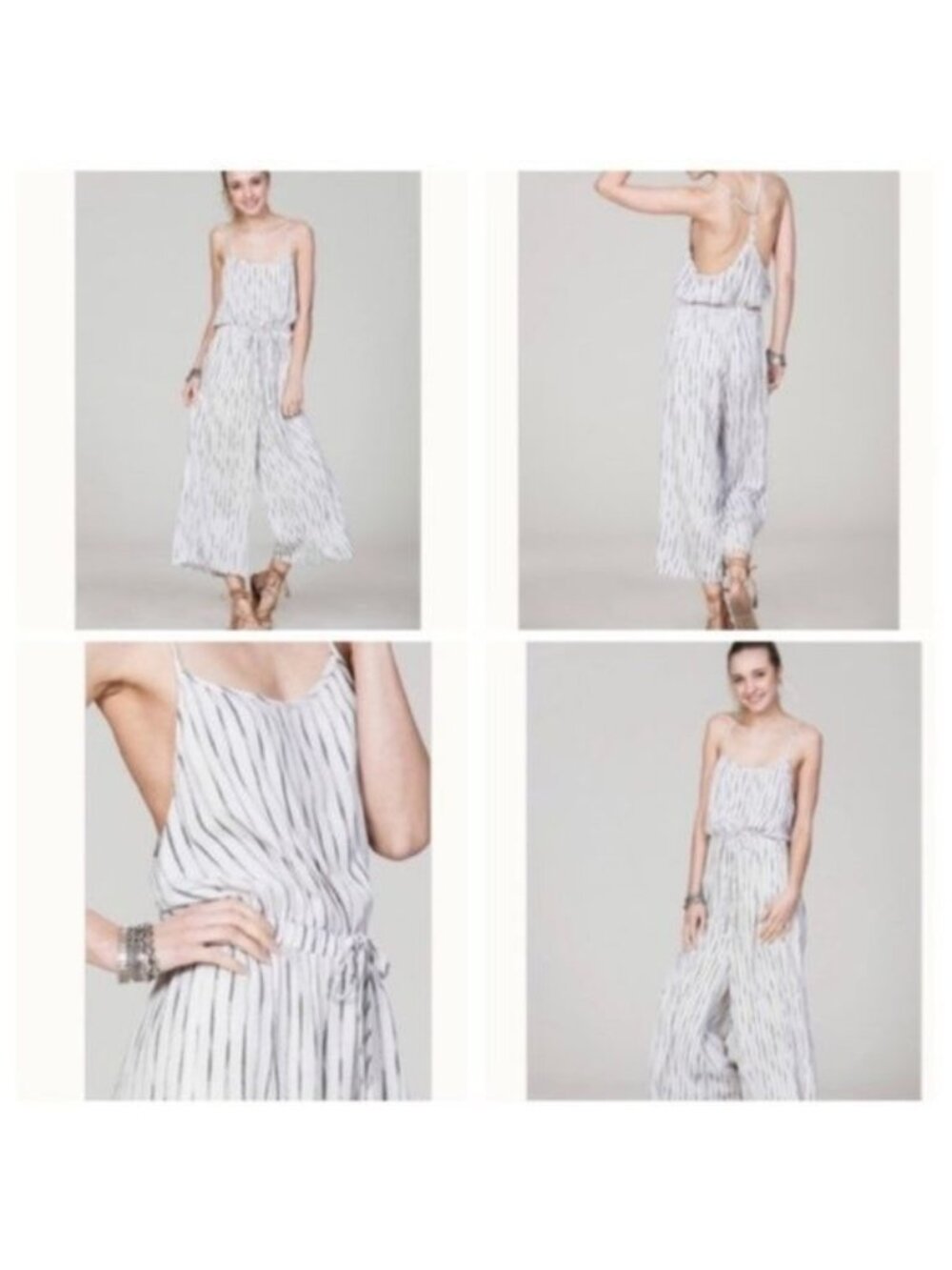 En Crème Striped Palazzo Jumpsuit